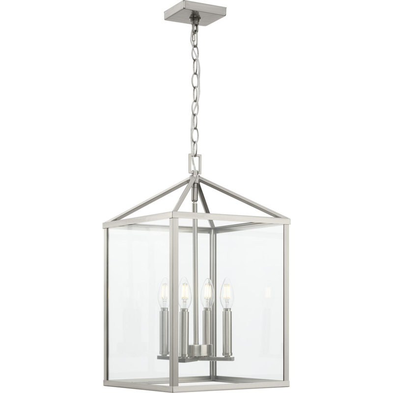 Lustre à 4 lumières Hillcrest, Nickel brossé, H 22 po x l 13 po x P 13 po