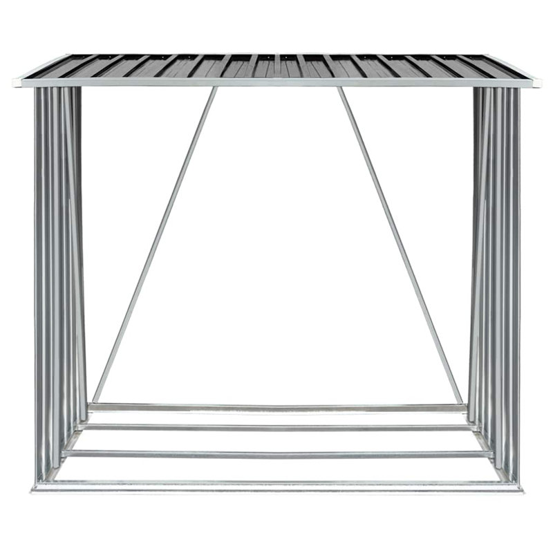 Abri de rangement pour bûches en acier galvanisé WALPLUS