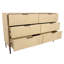 Commode 4 tiroirs Ren au fini naturel vieilli contemporain sur bois massif