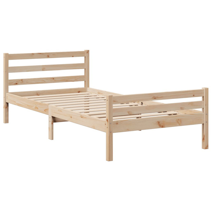 Bookcase Bed Without Mattress Solid Wood Pine