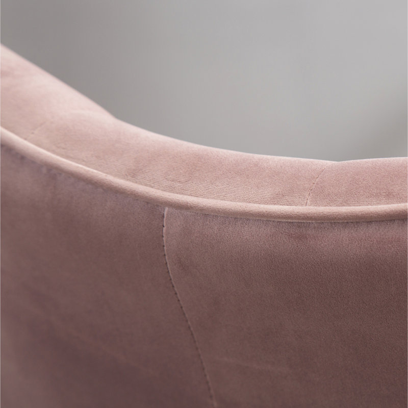 Fauteuil d'appoint contemporain en velours soyeux capitonné, mauve