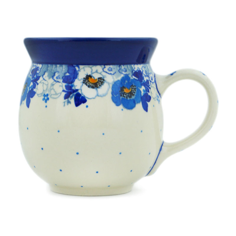 Tasse à bulles en grès poli 8 oz - Spring Blue, 16