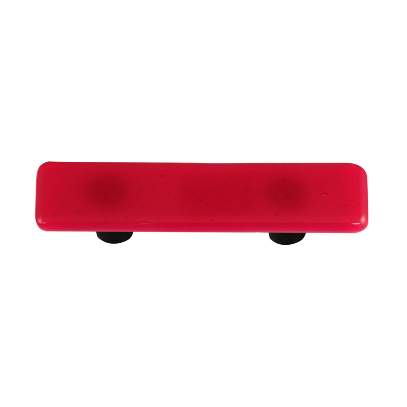 Poignée barre 3 po Solids, Rose clair / noir