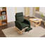 Modern Nursery Accent High Back Rocking Chair with Side Pocket for Living Room-104122349