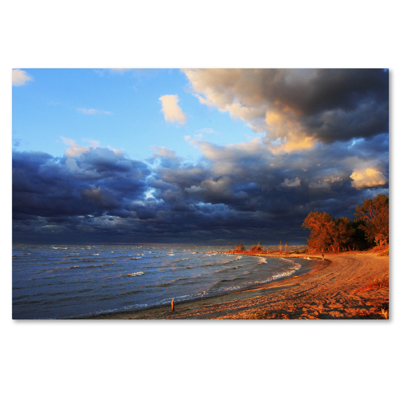 «Joden Lake Erie Autumn» par Jason Shaffer, reproduction de photo sur toile tendue, H 22 po x l 32 po x P 2 po