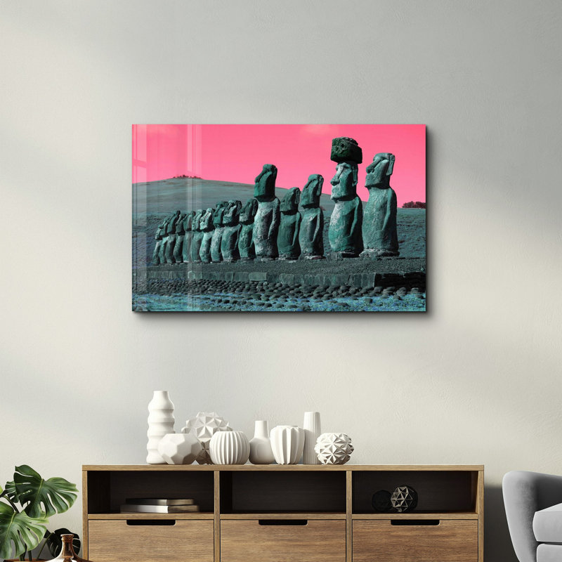 Peinture murale élégante en verre trempé 18,1 po x 28,3 po | 100% verre trempé, épaisseur: 0,16 pouce | Imprimé UV pour des couleurs éclatantes et une durabilité | Parfait pour la décoration intérieure et l'esthétique moderne