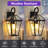  16.5'' Outdoor Wall Sconce With Clear Glass Shade For Porch, Patio, Garage, And Entryway (Set Of 2)-977463644-977463647