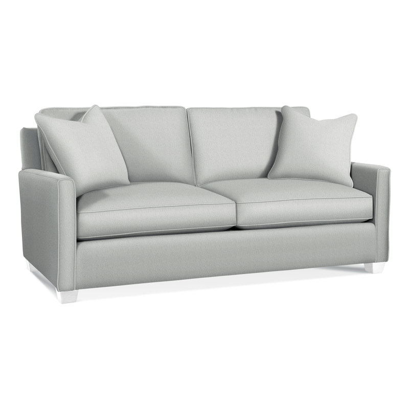 Nicklaus Upholstered 77'' Sofa, Air Dream Mattress, Frost White, Lapis Plaid; 0126-63