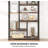 78.7" Extra Tall 7-Tier Industrial Vintage Rustic Etagere Bookcase With 10 Shelves Organizer For Living Room, Bedroom-1020735224