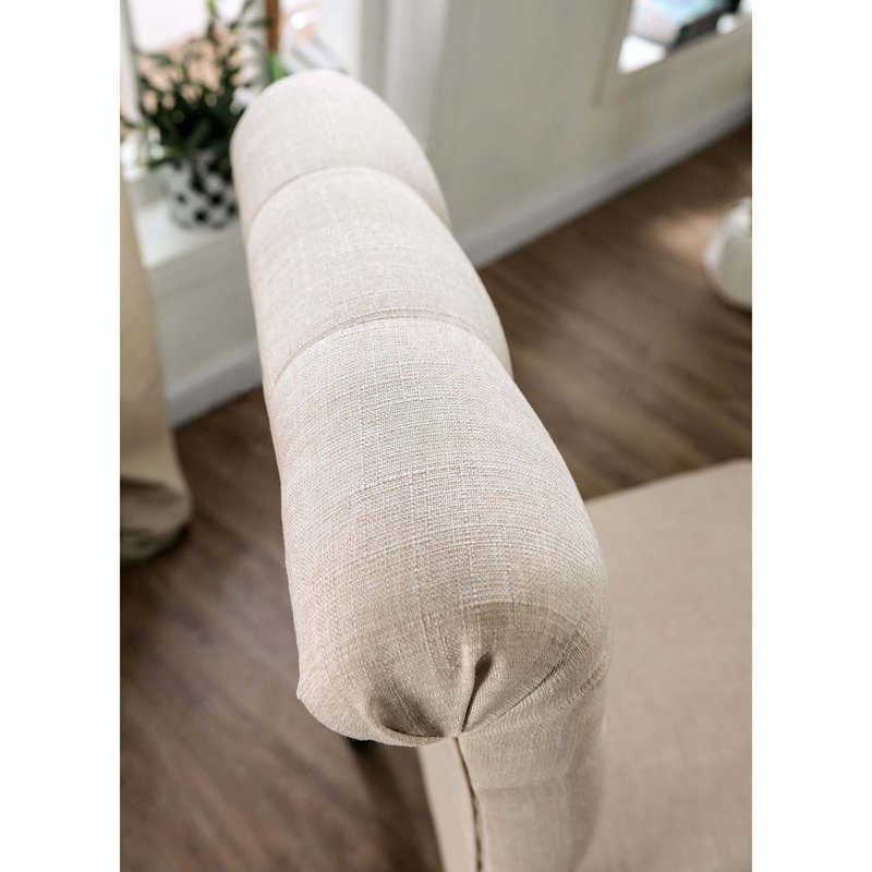 Ensemble de 2 chaises de salle à manger rembourrées en tissu