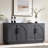  Curved Arch Four Door Sideboard Storage Cabinet with Adjustable Shelves-66505523