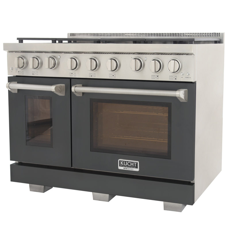 Kucht 48'' W Free Standing Range, Natural Gas, Grey