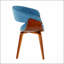 Fauteuil d'appoint de salle à manger de style moderne du milieu du siècle, avec support ergonomique et revêtement en tissu durable pour une utilisation polyvalente à la maison
