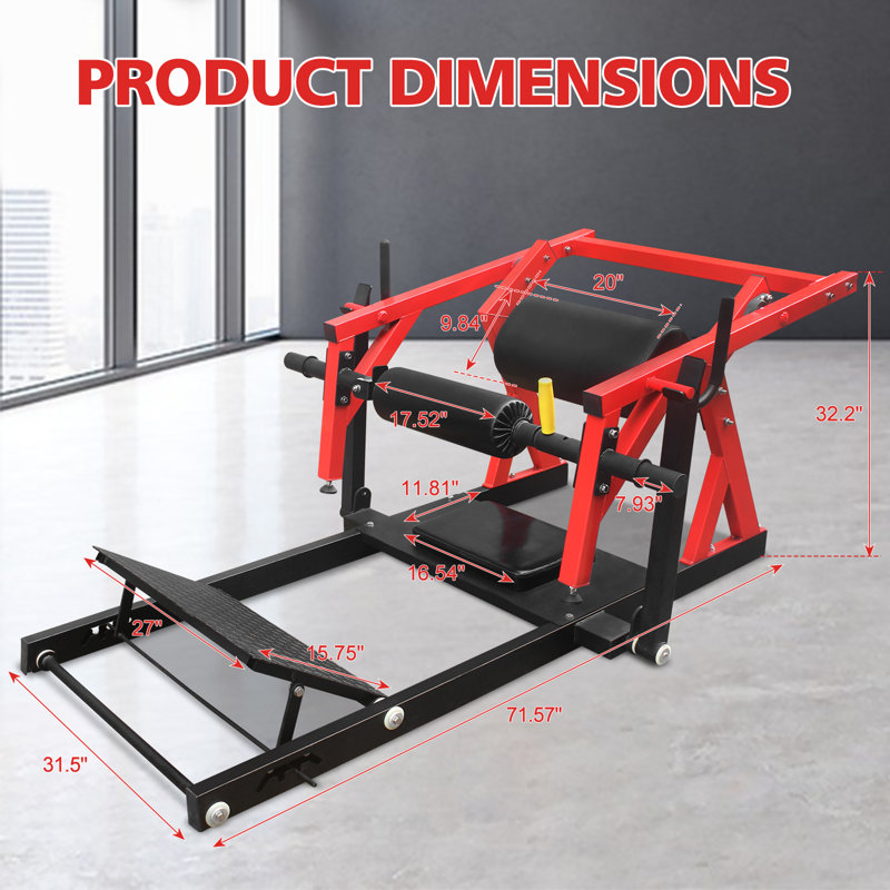 Hip Thrust Machine, Iron, 1 Pc, Black, This hip thrusters comes with a horizontal bar for immobilization, eliminating the