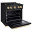 ZLINE Autograph 30" Classic Dual Fuel Range w/ 4 Burners & Matte Black Accents-407808657