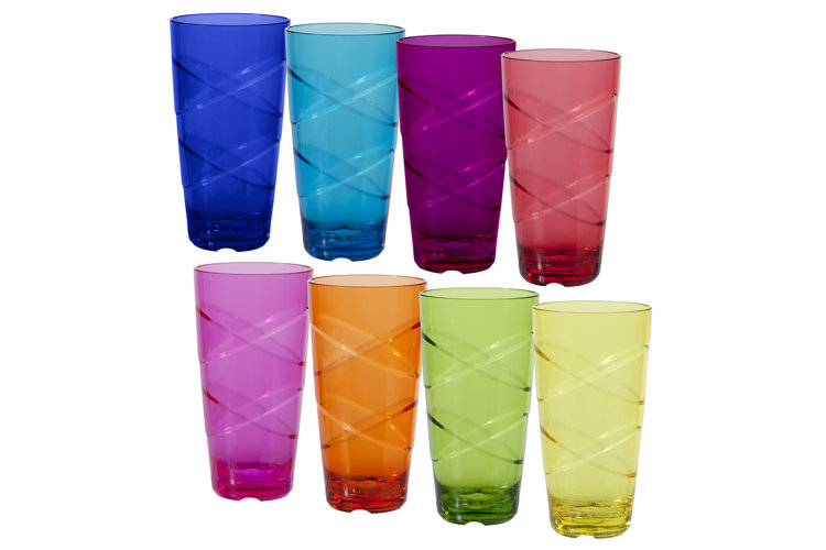 Delilah 8-Piece 24 oz. Acrylic Drinking Glass Set