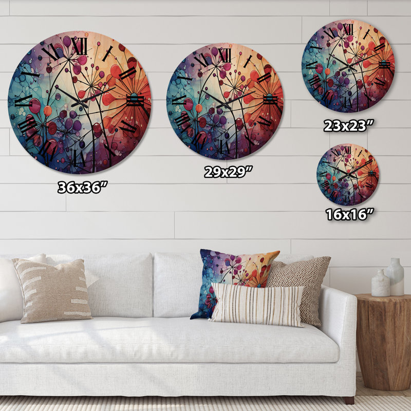 Horloge murale en bois massif Mirzhan, Très grand