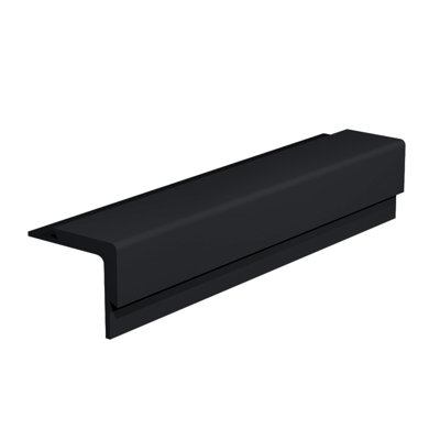 Rubber 108'' W x 2'' L Stair Nose in Black