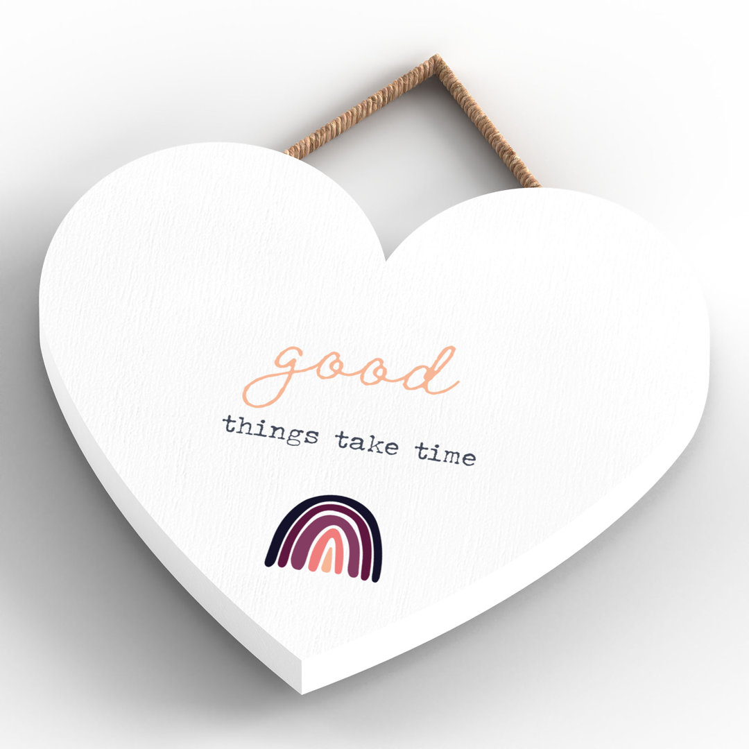 Rainbow Good Things Take Time Wall Décor