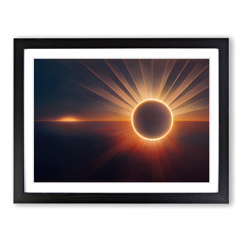 Abstract Sunset Vol.1 - Framed Print, 25cm H x 34cm W x 2cm D, Black