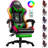 RGB LED Lights Gaming Chair with Footrest and Lumbar Massager for Adults and Kids-1596828678