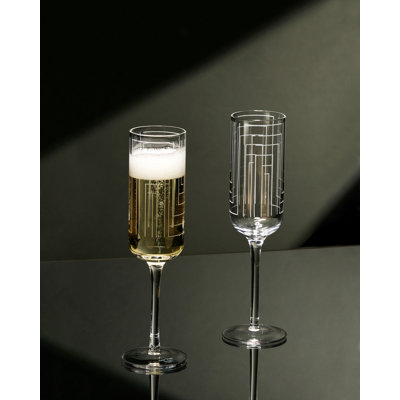 Maze - Champagne Flutes  - Clear