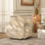 Fauteuil d'appoint pivotant en fourrure pivotante 33 po Zenaida