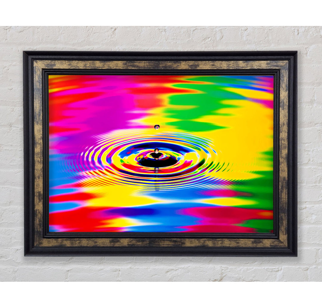 Rainbow Water Ripple - Einzelner Bilderrahmen Kunstdrucke