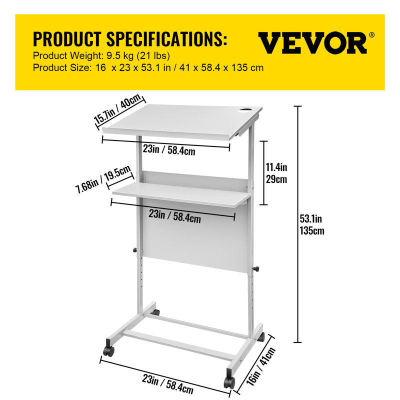 134.6cm Steel Speaker Stand with Adjustable Height