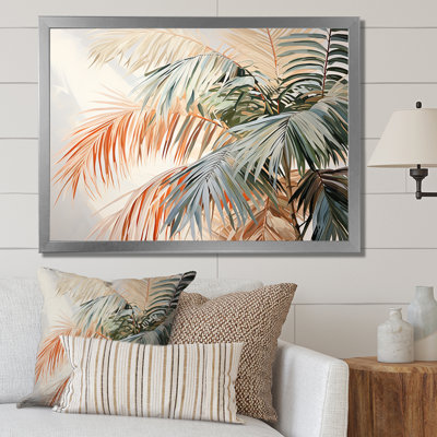 Minimalisme, tranquillité tropicale, palmiers I sur toile