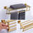 24 in Wall Mounted Towel Rack Double Towel Bars Stainless Steel in Brushed Gold-116787803-103555552
