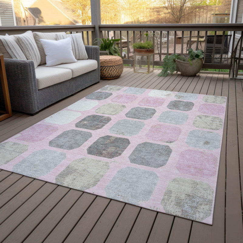 Machine Washable Indoor/Outdoor Chantille ACN2182 Geometric Rug, Rectangle 2'6" x 3'10"