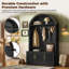 46.4" Arched Hall Tree with Bench, Farmhouse Entryway Mudroom Storage with Fluted Doors, 5 Metal Coat Hooks and Adjustable Shelves, Drop-Zone Organizer-129883666
