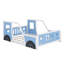 Lit plateforme classique avec roulettes en forme de voiture-1533107626