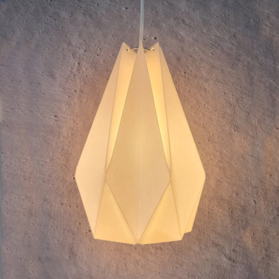 Abat-jour de luminaire suspendu en papier 14,5 po x l 7,5 po