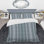 Grey Striped Pattern - Abstract Duvet Cover Set - Microfiber Polyester