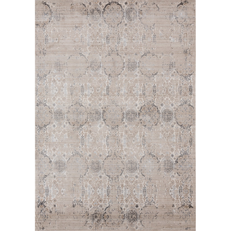 Tapis taupe / brun foncé Rummond, Rectangle 10 pi 8 po x 14 pi 1 po