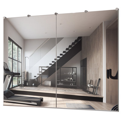 Full Length Rectangle Wall Mirror Home Gym Mirror Dance Studio Mirror Tempered Glass Mirror