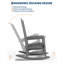 Fauteuil à bascule 40 po gris