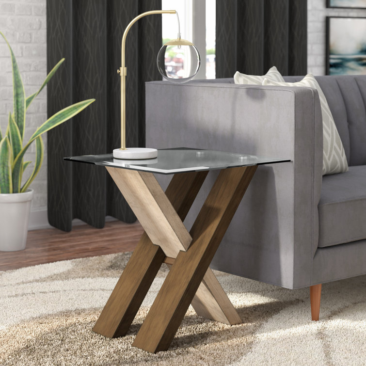 Cotaco Glass Top End Table