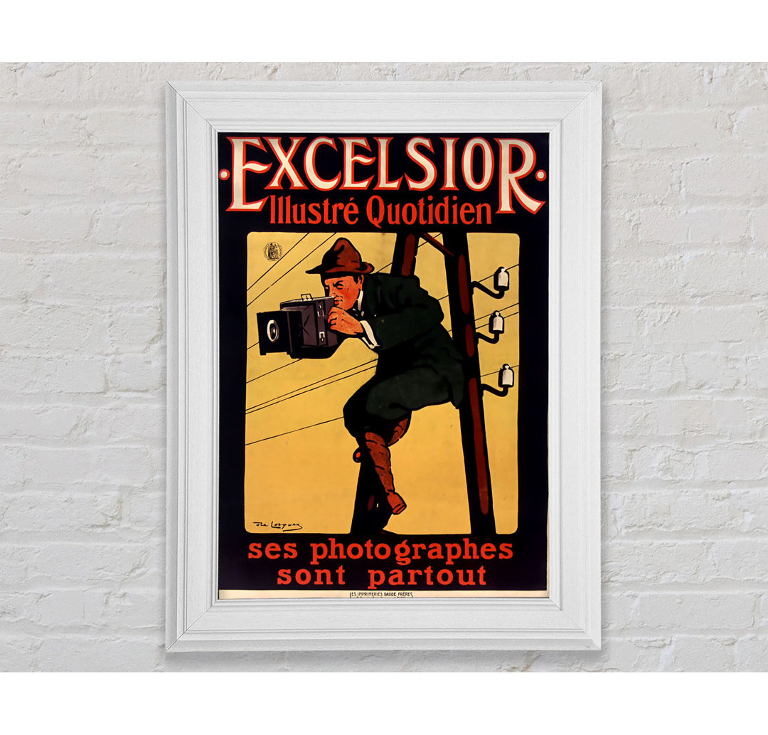 Gerahmtes Leinwandbild Excelsior Affiche