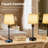 Portable Cordless Table Lamp With Flaxen Fabric Shade, 5200Mah Battery Operated Bedside Lamp, 3-Way Dimmable Touch Desk Light For Bedroom Living Room Restaurant