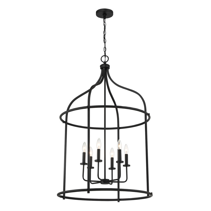 Kahmya 6 - Light Birdcage Pendant in Satin Nickel, Satin Nickel