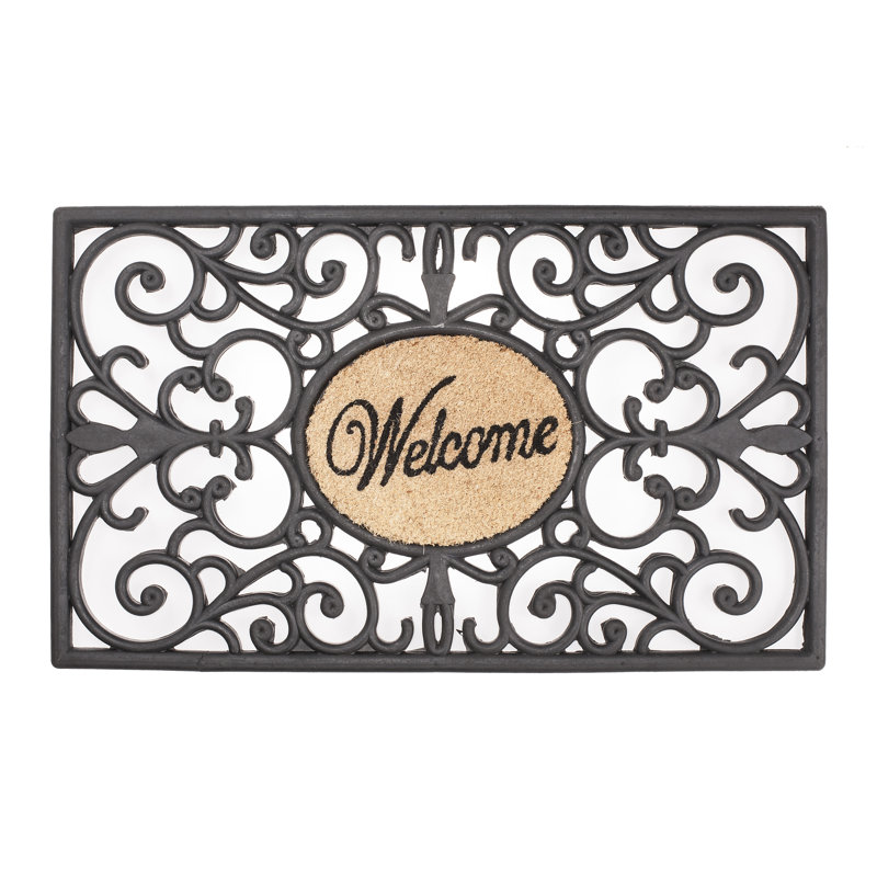Bienvenue 30 po x 18 po tapis de porte d’intérieur Nyles