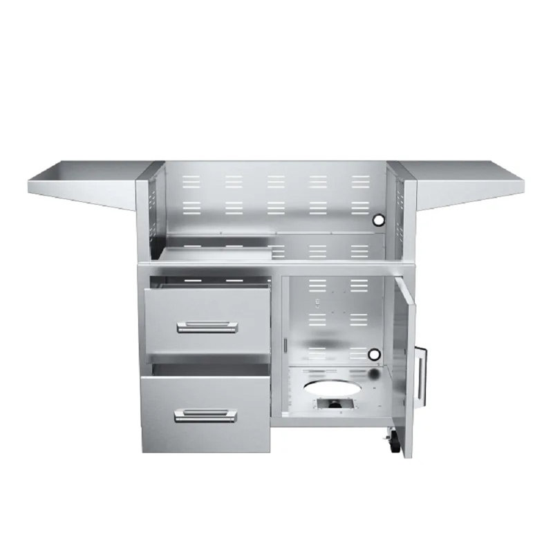 EdgeStar Outdoor Party 63.62'' W x 26.94'' D Stainless Steel Grill Cart Or Table
