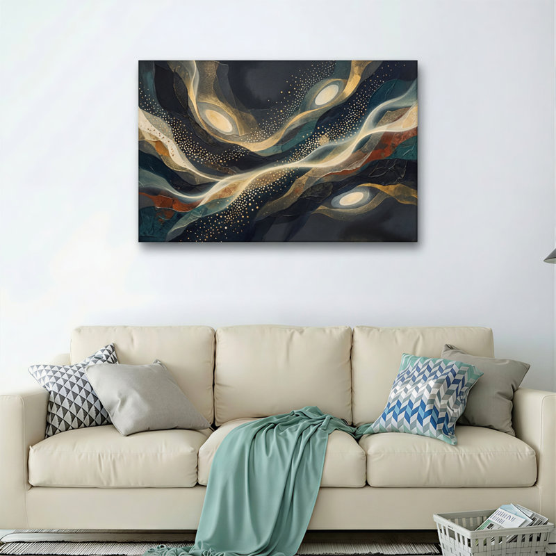 Ensemble de 1 toile murale « Flux cosmique », 18"H x 24"W, Wrapped Canvas