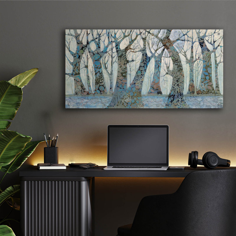  «Place Of Stillness» par Sue Davis, art mural en verre acrylique, 48 po x 24 po, H 24 po x l 48 po