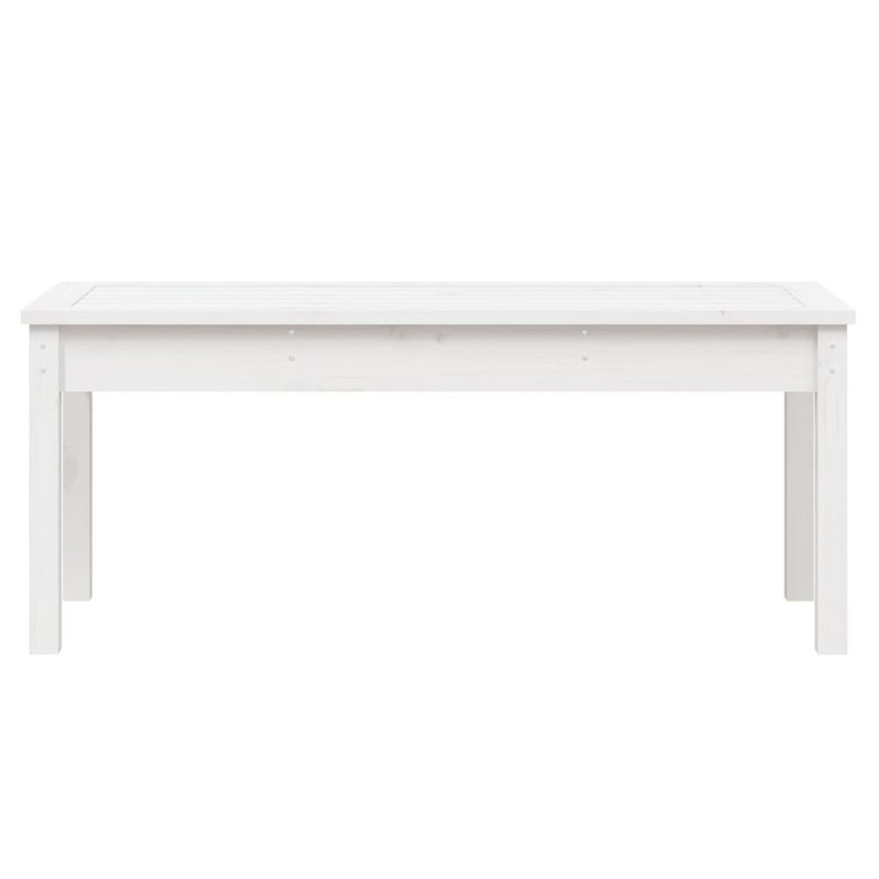 Laportia Wooden Picnic Bench, White, 45cm H x 50cm W x 44cm D