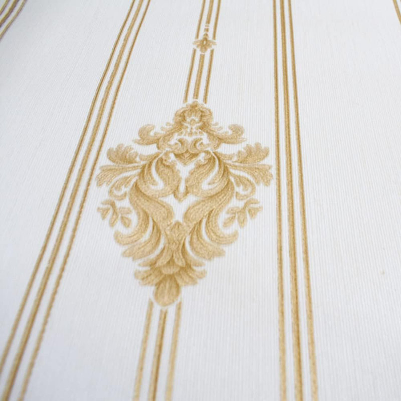 Rouleau de papier peint damassé 3D non tissé - Design européen moderne texturé pour le salon, la chambre à coucher et le bureau