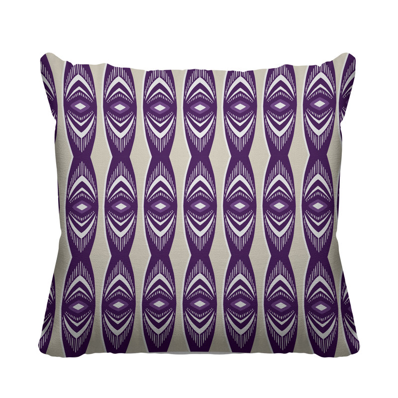 Housse de coussin d'intérieur à motif tribal abstrait de tien, 18" x 18"